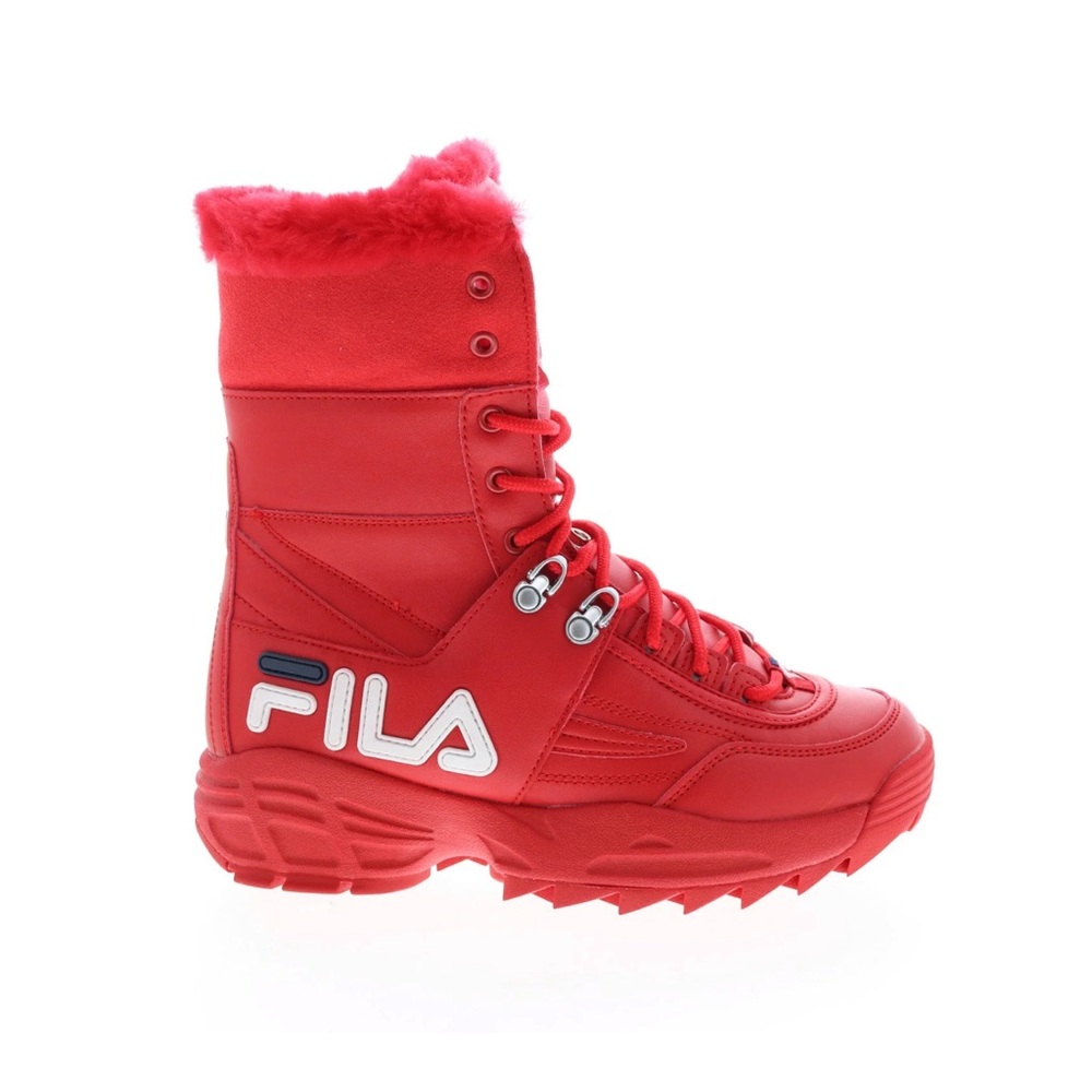 Fila Disruptor Fur Women's Boots Fila Red-Navy-White Sz. 8.5-9 shoes